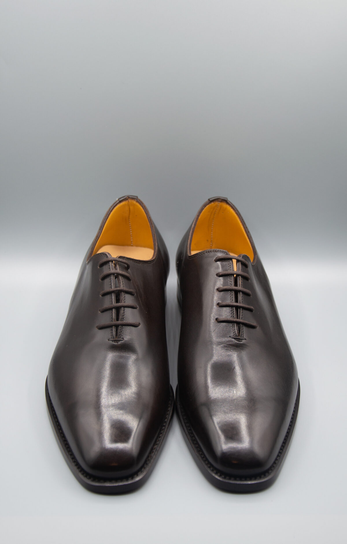 Elegantia - Oxford liscia in pelle marrone