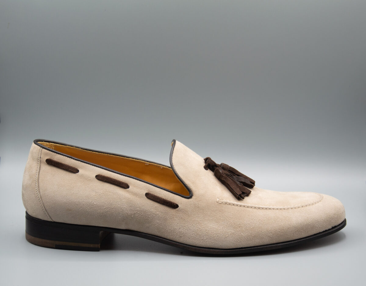 Libido - Mocassino in camoscio stucco - immagine 4